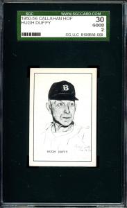 Hugh Duffy 1950 Callahan Baseball Card SGC 2