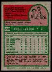1975 Topps Bucky Dent #299 Sports Card