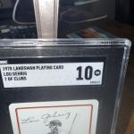 1978 Lou Gehrig Landsman Playing Card SGC 10