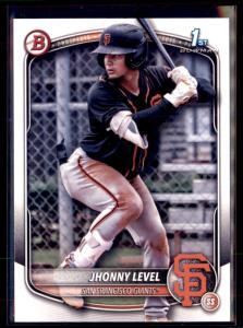 2025 Bowman Jhonny Level San Francisco Giants 5 Cards