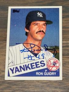 Ron Guidry New York Yankees 1985 Topps Auto