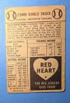 1954 Red Heart Duke Snider HOF Brooklyn Dodgers Card