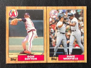 Don Sutton Dave Winfield 1987 Topps Card Panel
