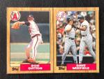 Don Sutton Dave Winfield 1987 Topps Card Panel