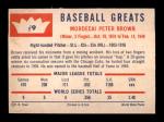 1960 Fleer Mordecai Brown Card #9