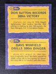 Don Sutton Dave Winfield 1987 Topps Card Panel