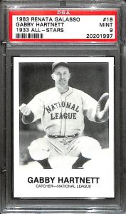 1983 TCMA Gabby Hartnett All-Stars #18 PSA 9