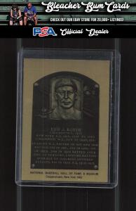 1981-89 Hall of Fame Metallic Plaques Edd Roush
