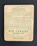 1933 Goudey Ted Lyons #7 Big League Card