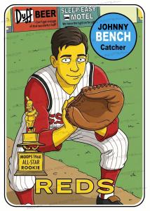 Johnny Bench 1969 Rookie Simpsons Custom Card
