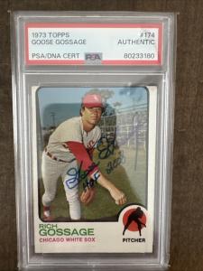 1973 Topps Goose Gossage Rookie Autographed Card