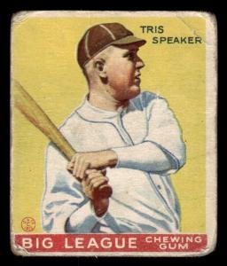 1933 Goudey Baseball Tris Speaker Card #89