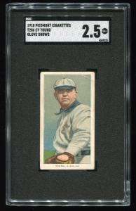 1909 T206 Cy Young Glove Shows Card - SGC 2.5
