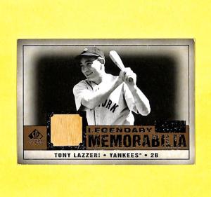 2008 Upper Deck Tony Lazzeri Bat Relic Card