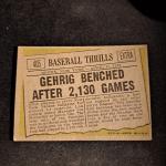 1961 Topps Lou Gehrig #405 New York Yankees Card
