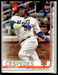 2019 Topps Yoenis Cespedes New York Mets Card