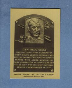 Dan Brouthers Hall of Fame Metallic Plaque Card
