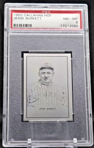 1950 Callahan Jesse Burkett Hall of Fame Card