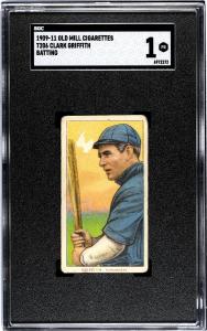Clark Griffith 1909 T206 Tobacco Card - Reds HOF