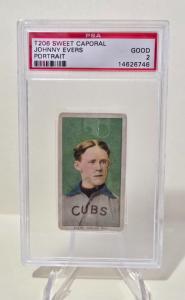 1909-11 T206 Johnny Evers Portrait Cubs Card
