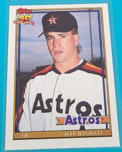 1991 Topps Traded Jeff Bagwell Baseball Card