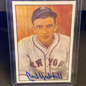 1982 Diamond Classics Carl Hubbell Autographed Card