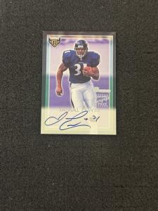 2000 Bowman Certified Jamal Lewis Autographed Card