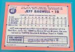 1991 Topps Traded Jeff Bagwell Baseball Card