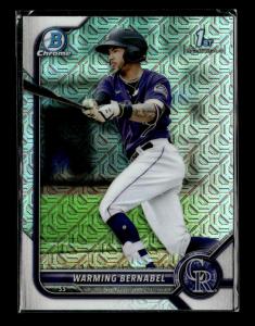 2022 Bowman Prospect Chrome Mojo Warming Bernabel Card