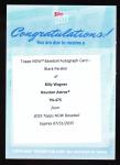 Billy Wagner Astros Autograph 2025 Topps Now /10