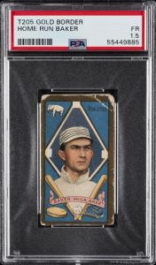 1911 T205 Gold Border Home Run Baker Card