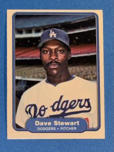 1982 Fleer Dave Stewart Rookie Card #24 Dodgers
