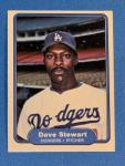 1982 Fleer Dave Stewart Rookie Card #24 Dodgers