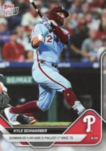 Kyle Schwarber 2025 Topps NOW 4-HR Game Card