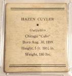 1933 Tattoo Orbit Kiki Cuyler HOF Card