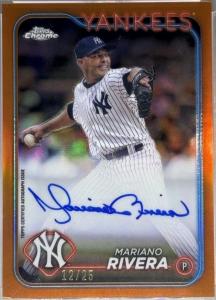 2024 Topps Chrome Mariano Rivera Auto Orange #/25