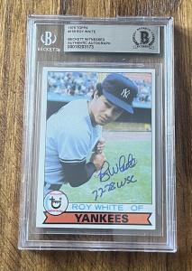 Roy White 1979 Topps Signed Card Beckett Authenticated