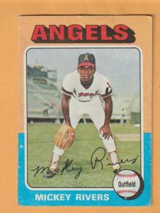Mickey Rivers 1975 Topps California Angels Card