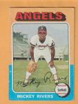 Mickey Rivers 1975 Topps California Angels Card