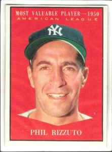 1961 Topps Phil Rizzuto MVP Yankees Card #471