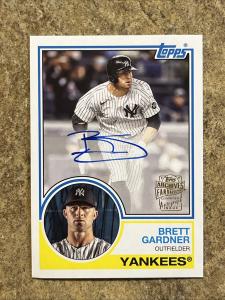 2024 Topps Archives Brett Gardner Autograph Card
