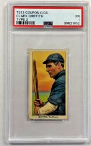1914 T213 Clark Griffith Cigarettes Type 2 PSA 1