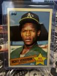 1985 Topps Rickey Henderson All Star Card
