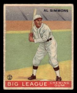 1933 Goudey Baseball Card Al Simmons #35