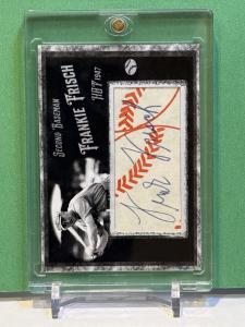 Frankie Frisch Autographed Custom Cut Card