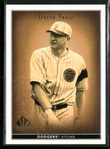 2002 SP Legendary Cuts Dazzy Vance Card