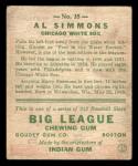 1933 Goudey Baseball Card Al Simmons #35