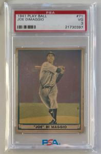1941 Play Ball Joe DiMaggio #71 NY Yankees
