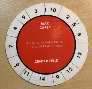 Max Carey 1970s Cadaco All-Star Baseball Card