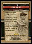 2014 Panini Classics Paul Waner Lumberjacks Card